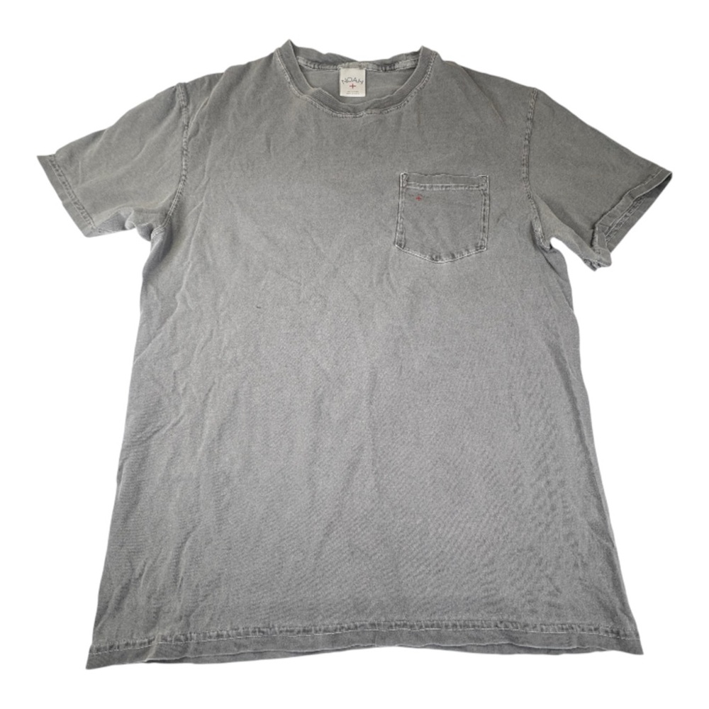 !!!!!! SOLD !!!!!! E     Gray Cotton Casual Short Sleeve Pocket Streetwear Tee